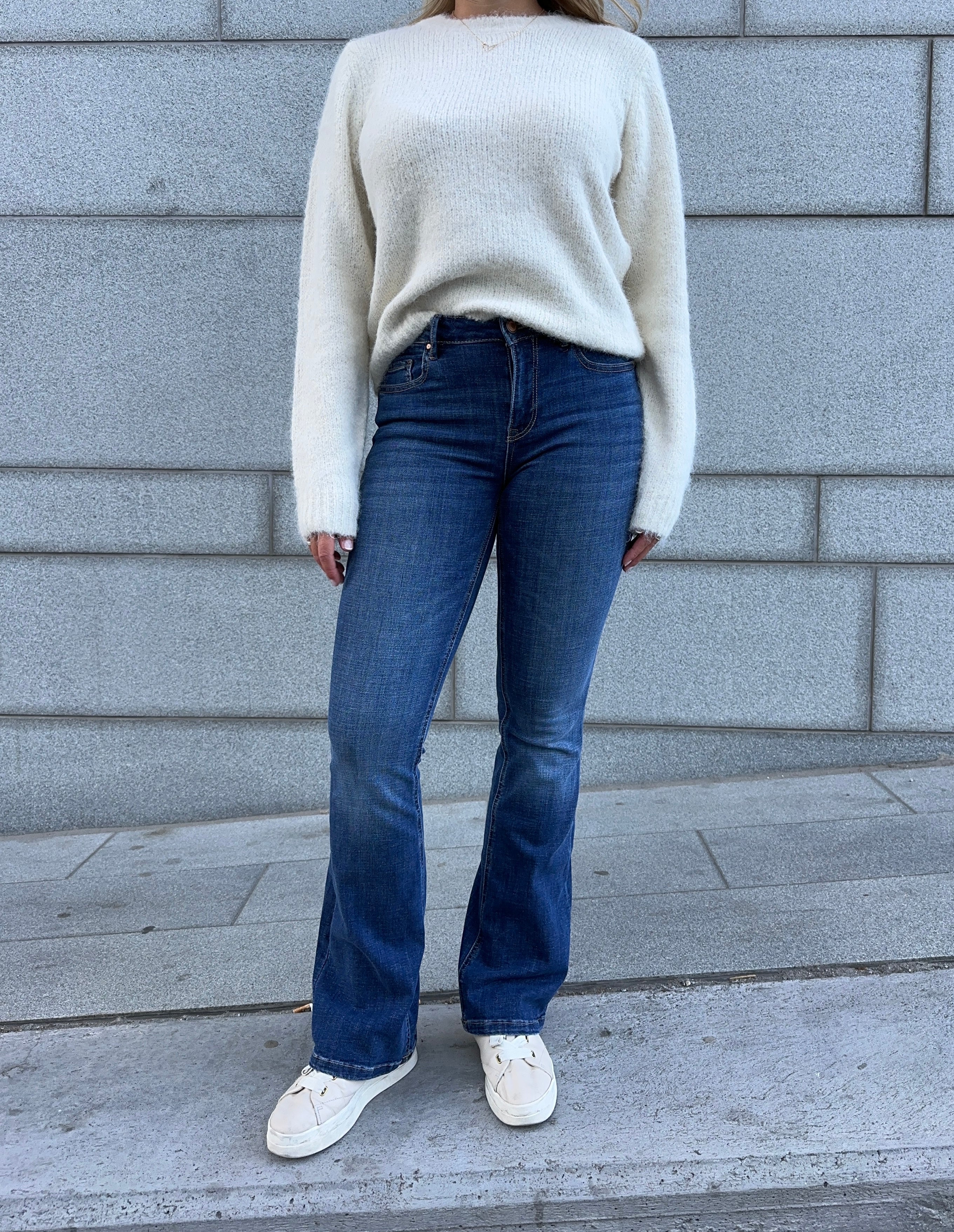 VMFLASH Flared Jeans - Dark Blue Denim